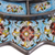 Spiegel 'Bluebells' - Glasspiegel mit Hinterglasmalerei von Blumenmotiven
