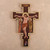 Cedar cross, 'Jesus, Mary and John I' - Cedar cross (image 2) thumbail