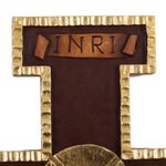 Cedar cross, 'Jesus, Mary and John I' - Cedar cross