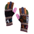 100% alpaca gloves, 'Autumn Songbirds' - Warm Multi Color 100% Alpaca Hand Knit Gloves from Peru thumbail