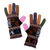 100% alpaca gloves, 'Autumn Songbirds' - Warm Multi Color 100% Alpaca Hand Knit Gloves from Peru (image 2b) thumbail