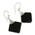 Obsidian dangle earrings, 'Synthesis' - Protection Sterling Silver Dangle Obsidian Earrings (image 2b) thumbail