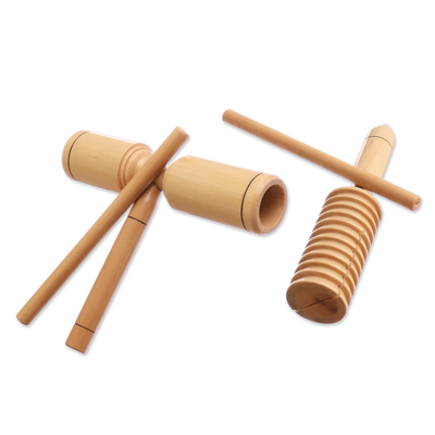 Toc-toc-Instrumente aus Holz, (Paar) - Handgefertigte Toc-Toc-Instrumente aus Holz (Paar)