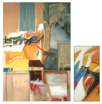'Workshop Interior' - Peruvian Abstract Painting