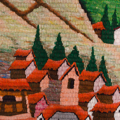 Wandteppich aus Wolle - Handgefertigter kultureller Wollteppich der Anden