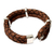 Men's leather bracelet, 'Provocative' - Leather with Sterling Silver Wristband Bracelet (image 2b) thumbail