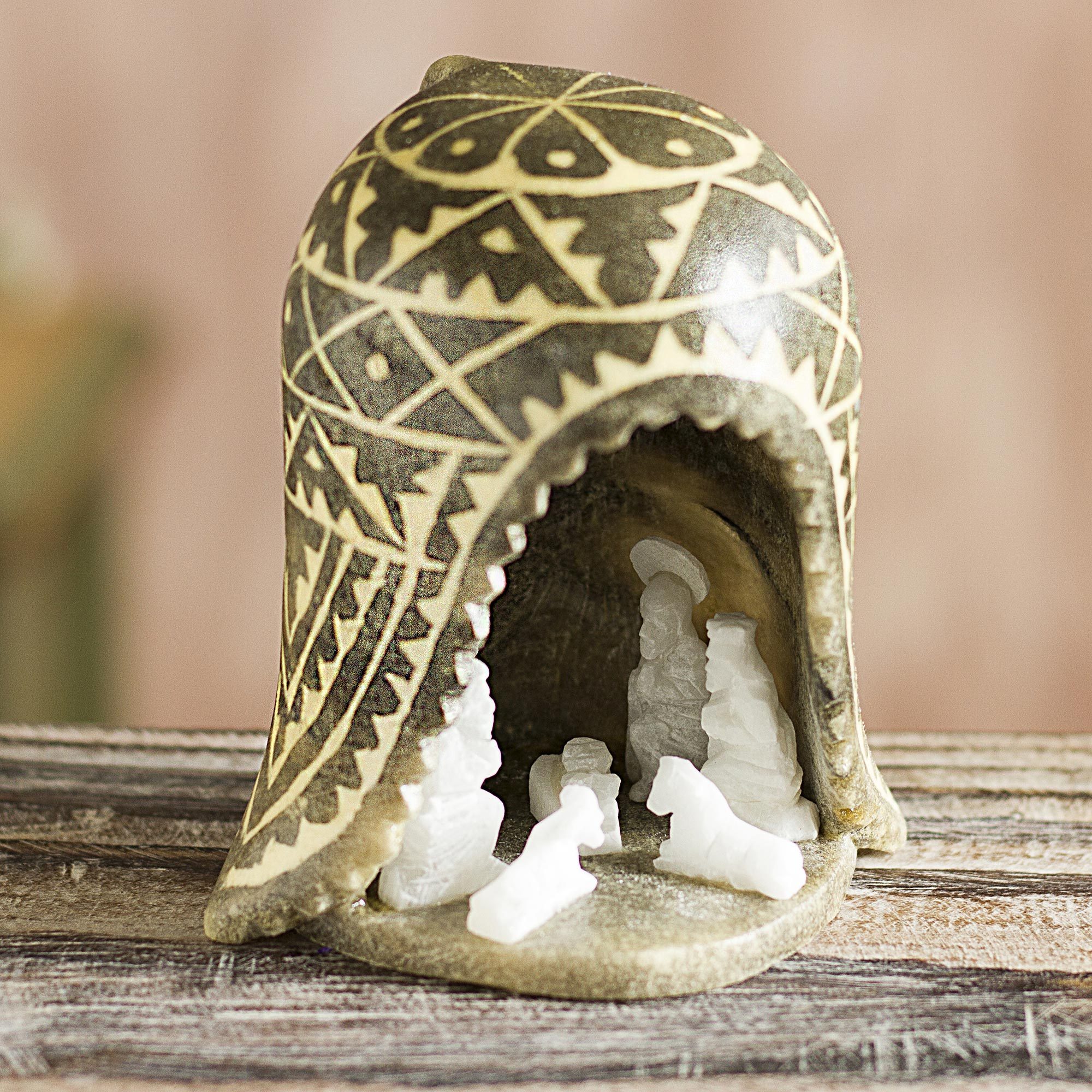 Stone nativity scene Christmas is Peace NOVICA