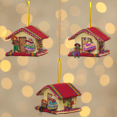 Ornaments, 'Our House' (set of 3) - Ornaments (Set of 3)