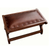 Mohena and leather ottoman, 'Elegance' - Mohena and leather ottoman