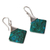 Chrysocolla dangle earrings, 'Synthesis' - Peruvian Chrysocolla and Silver Earrings Handmade Jewelry (image 2b) thumbail