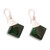 Chrysocolla dangle earrings, 'Synthesis' - Peruvian Chrysocolla and Silver Earrings Handmade Jewellery