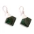 Chrysocolla dangle earrings, 'Synthesis' - Peruvian Chrysocolla and Silver Earrings Handmade Jewellery