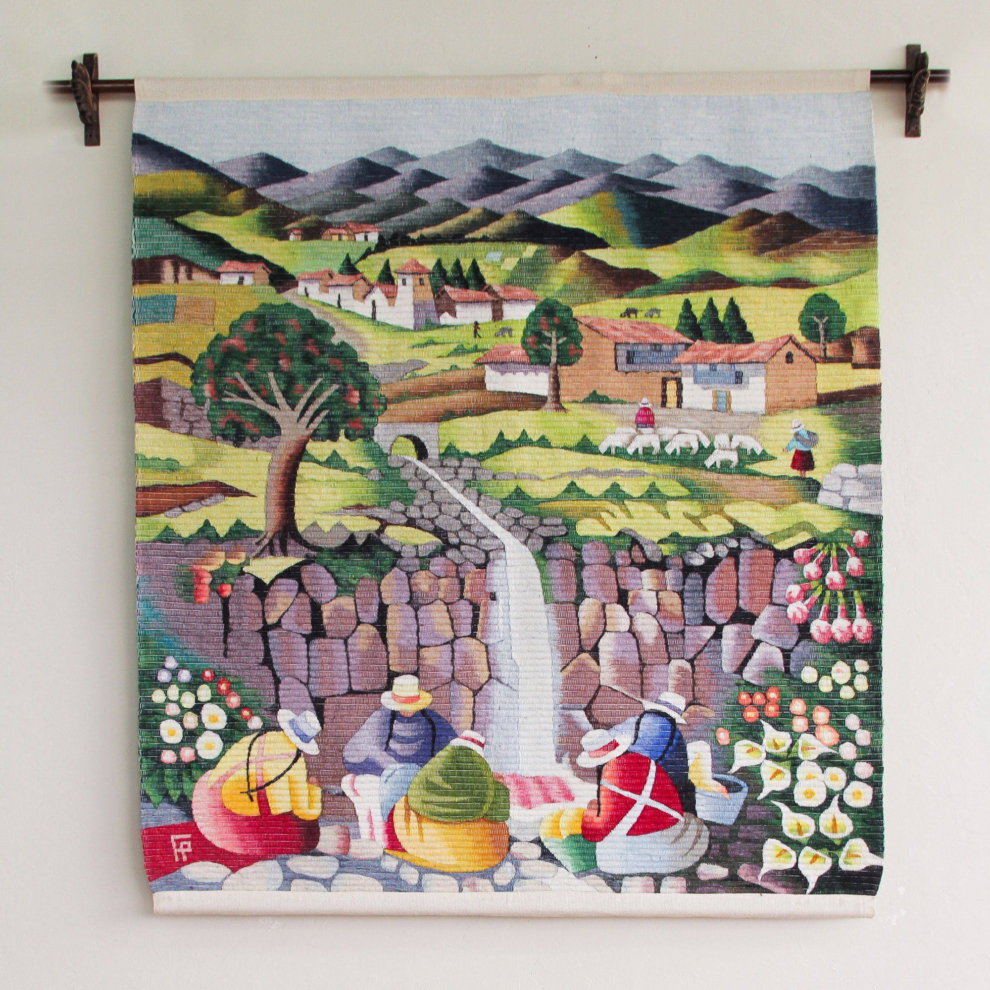 Western Tapestry Rug Wall Hanger 30 -Buffalo (RH7)