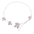 Silberne Wickelhalskette - Feine Halskette mit silbernem Kragen