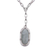 Opal Y-necklace, 'Distance' - Modern Fine Silver Y-Necklace with Natural Opal and Zirconia thumbail