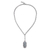 Opal Y-necklace, 'Distance' - Modern Fine Silver Y-Necklace with Natural Opal and Zirconia (image 2c) thumbail