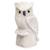 Onyx statuette, 'Midnight Owl' - White Onyx Owl Bird Sculpture thumbail