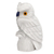 Onyx statuette, 'Midnight Owl' - White Onyx Owl Bird Sculpture (image 2b) thumbail