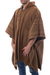 Men's 100% alpaca poncho, 'Andean Desert' - Handcrafted Men's Alpaca Wool Patterned Poncho (image 2b) thumbail