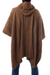 Men's 100% alpaca poncho, 'Andean Desert' - Handcrafted Men's Alpaca Wool Patterned Poncho (image 2c) thumbail