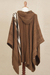 100% alpaca poncho, 'Andean Highland' - Hand Crafted Alpaca Wool Patterned Poncho from Peru (image 2c) thumbail