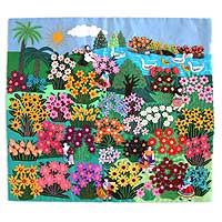 Applique wall hanging, 'World of Nature'