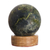 Serpentine sphere, 'Living Planet' - Handcrafted Serpentine Sphere Gemstone Sculpture (image 2b) thumbail