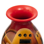 Ceramic vase, 'The Monastery' - Hand Made Cuzco Colorful Ceramic Vase