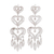Silver filigree earrings, 'Heart Shower' - Handcrafted Heart Shaped Fine Silver Filigree Earrings thumbail