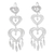 Silver filigree earrings, 'Heart Shower' - Handcrafted Heart Shaped Fine Silver Filigree Earrings (image 2b) thumbail