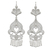 Silver chandelier earrings, 'Path of Flowers' - Artisan Crafted Fine Silver Filigree Earrings (image 2a) thumbail