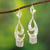 Silver filigree dangle earrings, 'Waves' - Graceful Silver Filigree Earrings from Peru thumbail