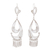 Silver filigree dangle earrings, 'Waves' - Graceful Silver Filigree Earrings from Peru thumbail