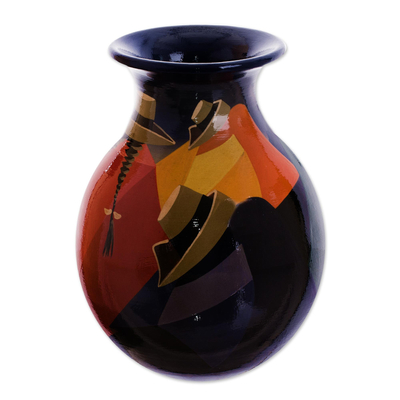 Ceramic vase, 'The Rest' - Handmade Cuzco Ceramic Vase