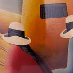 Ceramic vase, 'Convent Girl' - Artisan Crafted Cuzco Ceramic Folk Art Vase