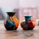 Ceramic vases, 'Rest Time' (pair) - Ceramic vases (Pair)