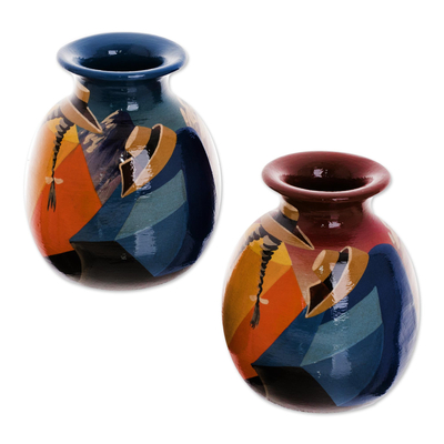 Cuzco Ceramic Vases (Pair)