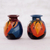 Ceramic vases, 'Get-Together' (pair) - Cuzco Ceramic Vases (Pair)