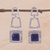 Sodalite dangle earrings, 'Sensation' - Sterling Silver Sodalite Dangle Earrings (image 2) thumbail