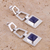 Sodalite dangle earrings, 'Sensation' - Sterling Silver Sodalite Dangle Earrings (image 2b) thumbail