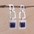 Sodalite dangle earrings, 'Sensation' - Sterling Silver Sodalite Dangle Earrings (image 2c) thumbail