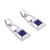 Sodalite dangle earrings, 'Sensation' - Sterling Silver Sodalite Dangle Earrings (image 2d) thumbail