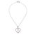 Silver heart necklace, 'You and Me' - Heart Shaped Fine Silver Pendant Necklace (image 2c) thumbail