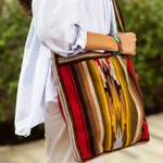 Alpaca blend shoulder bag, 'Andean Warmth' - Hand Made Women's Alpaca Blend Shoulder Bag 