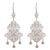 Silver chandelier earrings, 'Glorious' - Bridal Fine Silver Filigree Earrings thumbail