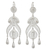 Silver chandelier earrings, 'Filigree Teardrops' - Peruvian Fine 950 Silver Chandelier Earrings thumbail