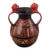 Vasija Cuzco, 'Jaguar Sun' - Vasija de gato salvaje de cerámica hecha a mano
