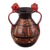 Cuzco vessel, 'Jaguar Sun' - Handmade Ceramic Wild Cat Vessel (image 2c) thumbail