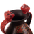 Cuzco vessel, 'Jaguar Sun' - Handmade Ceramic Wild Cat Vessel
