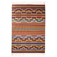 Wool rug, Rainbow Hills (4x6)
